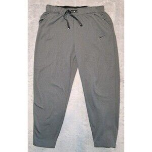 Nike Therma Fleece Training Jogger Pants Zip Ankles Women Size Large Gray